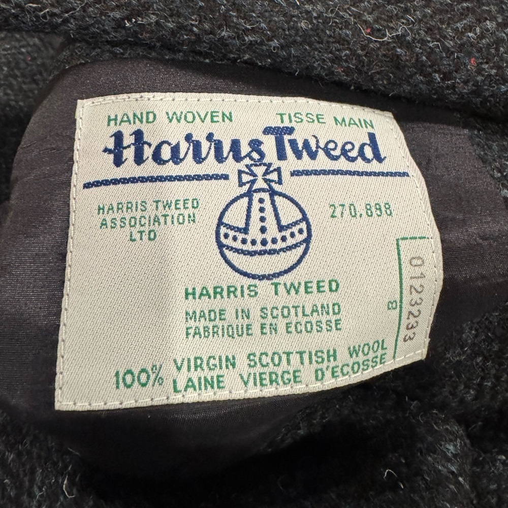 Vintage Harris Tweed Sport Coat Mens 42R Navy Blue Stripe Wool Made in Canada - Picture 13 of 14